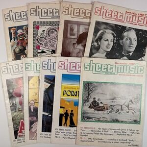 Sheet Music Magazine 1982 Complete Year 9 Issues Vocal Piano Guitar Vintage